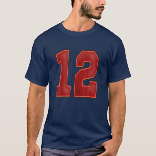 12 Jersey nummer 12 T-shirt (Voorkant)