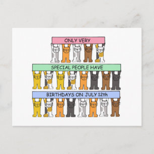12 juli 2012 Cute Cartoon Cats Briefkaart