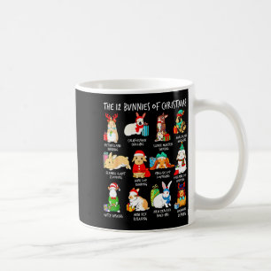 12 Katten Van Kerstmis Grappige Konijn Santa Kerst Koffiemok