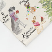 12 Kerstavond in de Vakbende Kakwarm Fleece Deken (Hoek)