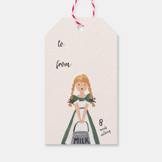 12 kerstdagen cadeaulabel (Achterkant)