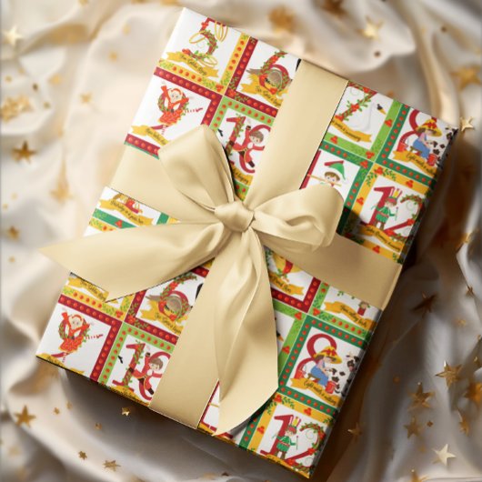 12 kerstdagen cadeaupapier
