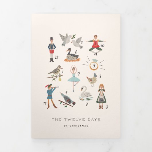 12 kerstdagen drieluik wenskaart (Cover)