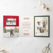 12 kerstdagen drieluik wenskaart (Binnen)