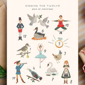 12 kerstdagen feestdagen kaart