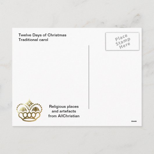 12 kerstdagen feestdagenkaart (Achterkant)