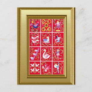 12 kerstdagen feestdagenkaart