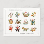 12 kerstdagen feestdagenkaart (Voorkant)