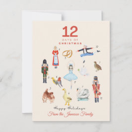 12 kerstdagen feestdagenkaart