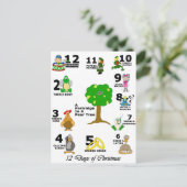 12 kerstdagen feestdagenkaart (Staand voorkant)