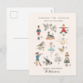 12 kerstdagen feestdagenkaart (Voorkant / Achterkant)