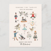 12 kerstdagen feestdagenkaart (Voorkant)