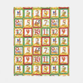 12 kerstdagen fleece deken (Voorkant)