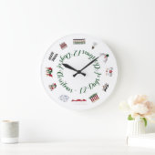 12 kerstdagen in een cirkel van rood en groen grote klok (Huis)