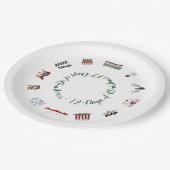 12 kerstdagen in een cirkel van rood en groen papieren bordje (Gekanteld)