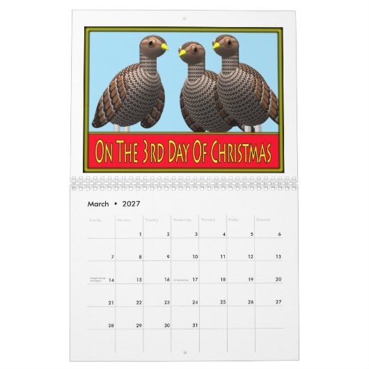 12 kerstdagen kalender (Mar 2027)