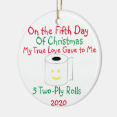 12 kerstdagen keramisch ornament (Links)