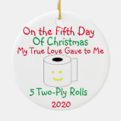 12 kerstdagen keramisch ornament (Achterkant)