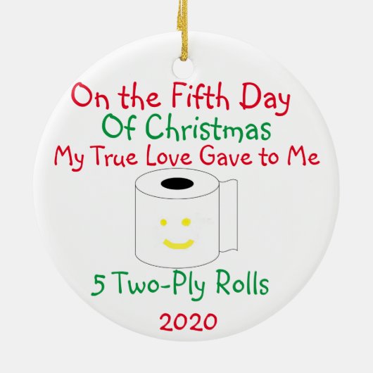 12 kerstdagen keramisch ornament (Achterkant)