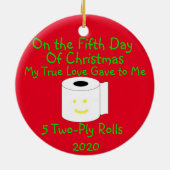 12 kerstdagen keramisch ornament (Achterkant)