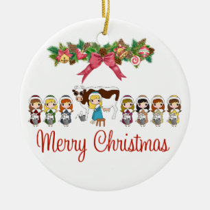 12 kerstdagen keramisch ornament