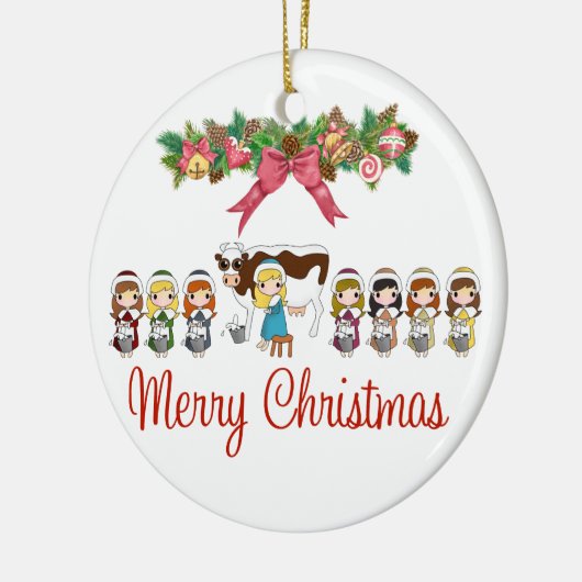 12 kerstdagen keramisch ornament (Links)