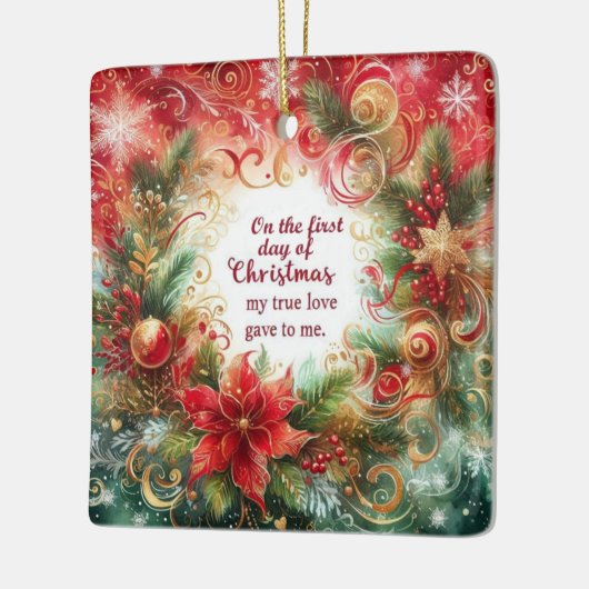 12 kerstdagen keramisch ornament (Links)