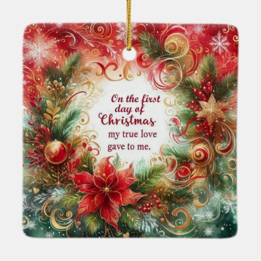 12 kerstdagen keramisch ornament (Achterkant)