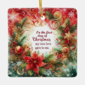 12 kerstdagen keramisch ornament (Voorkant)