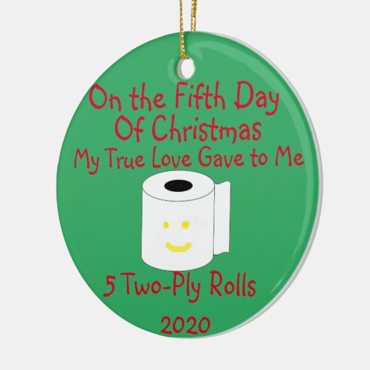 12 kerstdagen keramisch ornament (Links)