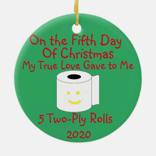 12 kerstdagen keramisch ornament (Achterkant)