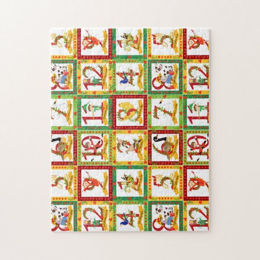 12 kerstdagen legpuzzel (Verticaal)