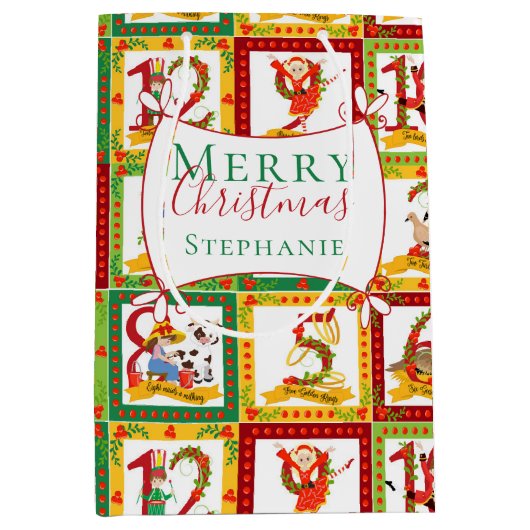 12 kerstdagen medium cadeauzakje (Voorkant)