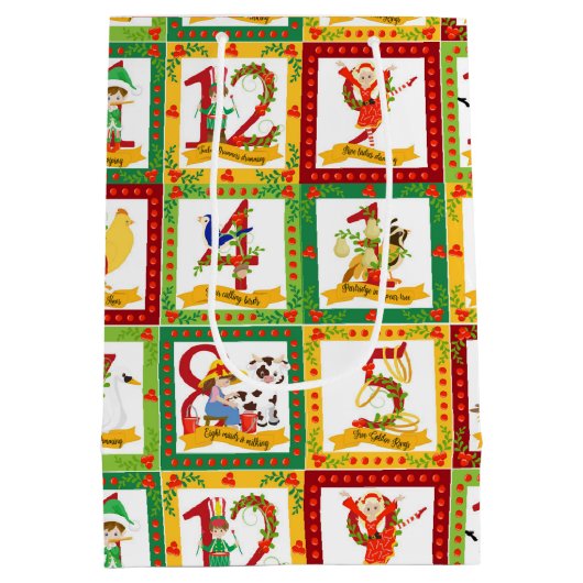 12 kerstdagen medium cadeauzakje (Achterkant)