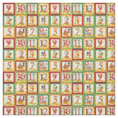 12 kerstdagen stof (Swatch)