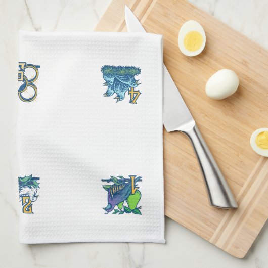 12 kerstdagen theedoek (Quarter Fold)