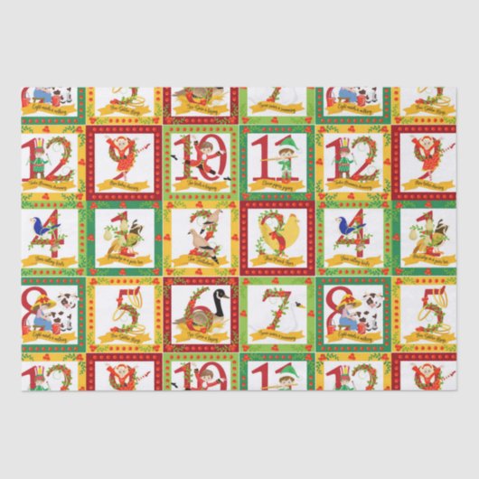 12 kerstdagen tissuepapier (Voorkant)