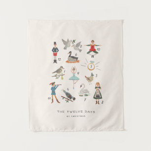 12 kerstdagen wandkleed