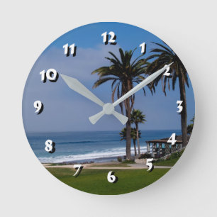 12 Keuzen van het Aantal te kiezen - Beach en bome Ronde Klok