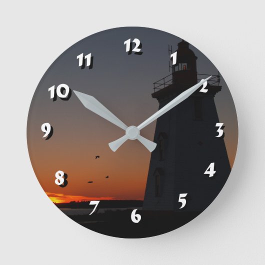 12 Keuzen van het Aantal te kiezen - Lighthouse-Kl Ronde Klok (Voorkant)