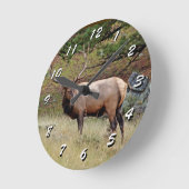 12 Keuzen van het Aantal te kiezen - Wilde Elk Klo Ronde Klok (Hoek)