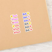 12 kleine grillige Daisy naam labels set