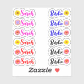 12 kleine grillige Daisy naam labels set (Vel)