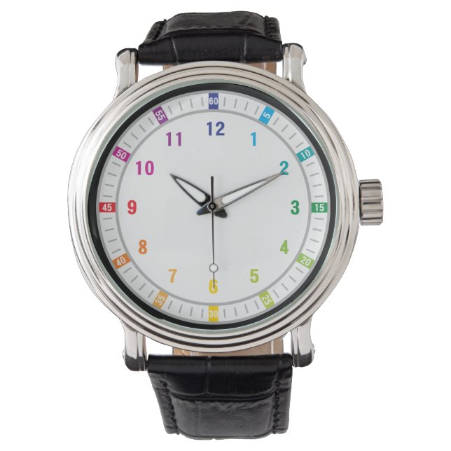 12 Kleurenregenboog Horloge (Voorkant)