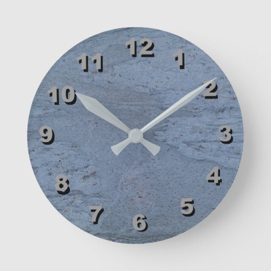 12 Klok voor nummers kiezen-Blauwe marmer (Voorkant)
