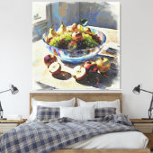 *~* 12 Kristallen kom Stilleven Fruit SC6 Canvas Afdruk (Insitu (Slaapkamer))