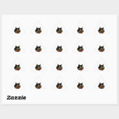 12 KUSTZWART EN BROWN NAUGHTY CAT STICKER (Vel)
