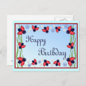 12 lieveheersbeestjes briefkaart (Voorkant / Achterkant)