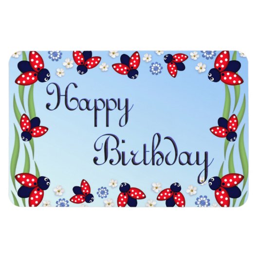 12 lieveheersbeestjes magneet (Horizontaal)