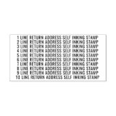 12 lijnen Terugkeeradres Douane Zelfinktende Stempel (Design)